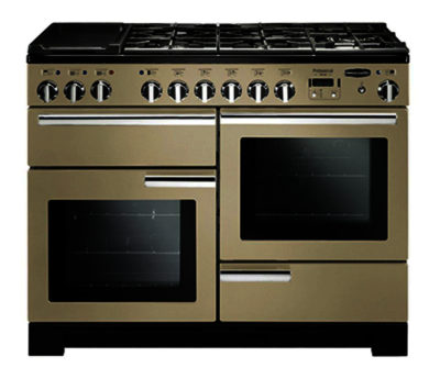 RANGEMASTER  Professional Deluxe 110 Dual Fuel Range Cooker - Cream & Chrome